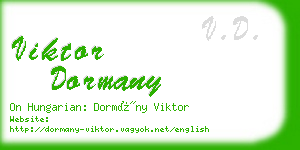 viktor dormany business card